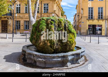 fountain Mousse at cours Mirabeau in Aix en provence Stock Photo