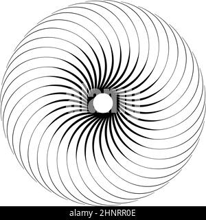 Spiral, swirl, twirl and whirl design elements. Vector - stock vector illustration, clip-art graphics Stock Vector