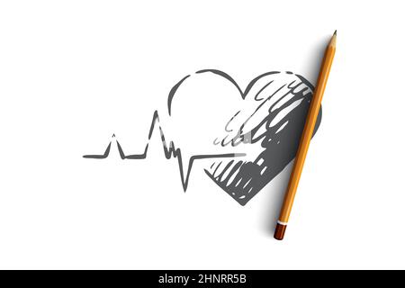 Heart, Health, Energy, Vector, Colors, Red, Illustration, Drawing, png |  PNGWing
