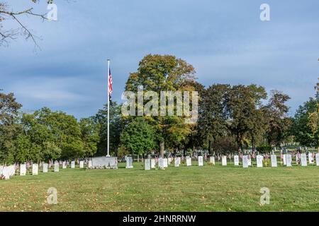 Westlawn cemetery in the north part of Williamstown Stock Photo