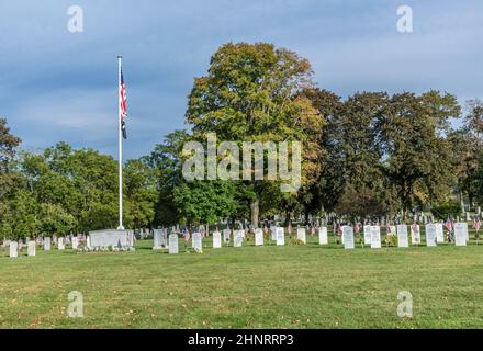 Westlawn cemetery in the north part of Williamstown Stock Photo