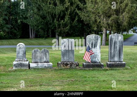 Westlawn cemetery in the north part of Williamstown Stock Photo