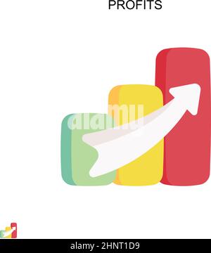 Profits Simple vector icon. Illustration symbol design template for web ...