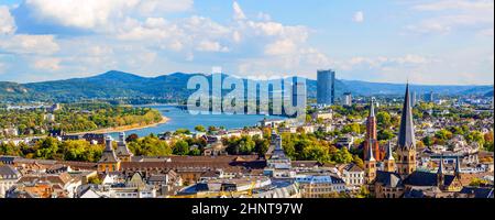 aerial of Bonn, the former capital of Germany Stock Photo