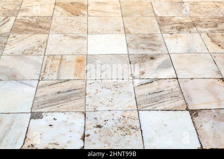 ancient marble floor in harmonic pattern Stock Photo