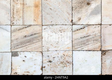 ancient marble floor in harmonic pattern Stock Photo