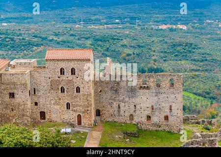 Despots Palace, Mystras, Peloponnese, Greece Stock Photo