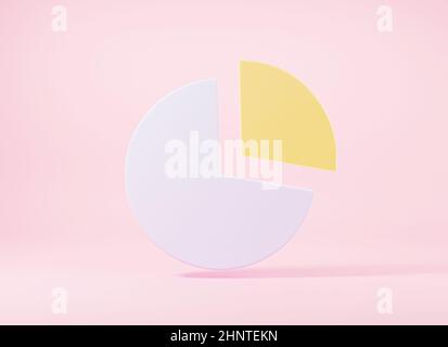 Donut chart graph growth diagram Infographics elements analysis on pink ...
