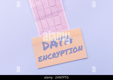Handwriting text Data Encryption. Business showcase Symmetrickey algorithm for the encrypting electronic data Reading Graph And Writing Important Medical Notes Test Result Analysis Stock Photo