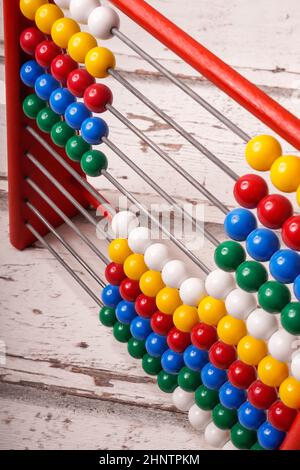 Calculator or abacus to learn in math class Stock Photo - Alamy