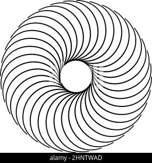 Spiral, swirl, twirl and whirl design elements. Vector - stock vector illustration, clip-art graphics Stock Vector