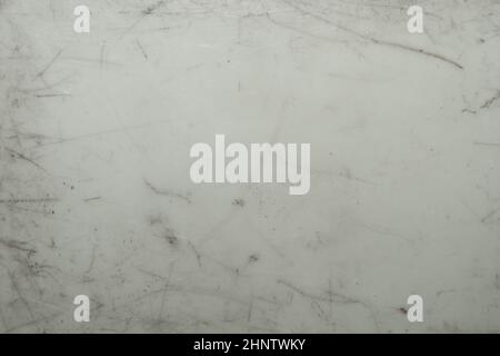 Scratched plastic texture. gray surface background Stock Photo