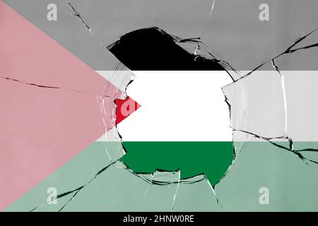 3D Flag of Palestine on a glass with water drop background Stock Photo ...