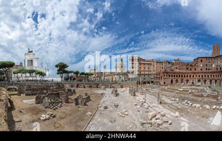 Panoramic view of Temple of Mars Ultor was an ancient sanctuary in ...