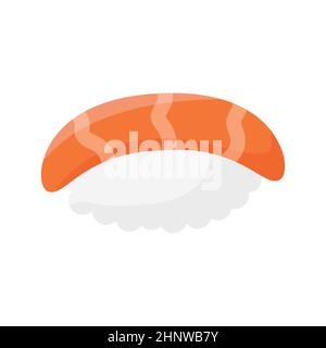 Realistic Sushi Traditional Japanese Food on White Background - Vector illustration Stock Photo