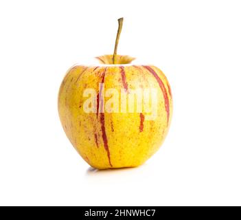 Fresh autumn apple isolated on white background. Stock Photo
