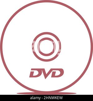 DVD logo icon design template vector Stock Vector
