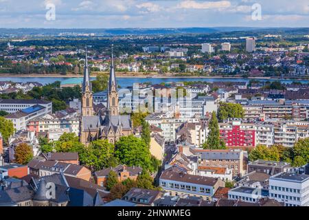 aerial of Bonn, the former capital of Germany Stock Photo