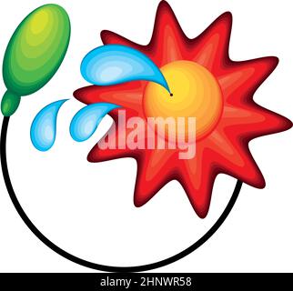 fools day flower prank Stock Vector