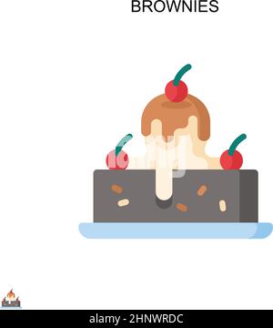 Brownies Simple vector icon. Illustration symbol design template for web mobile UI element. Stock Vector