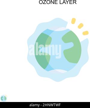 Ozone layer Simple vector icon. Illustration symbol design template for web mobile UI element. Stock Vector