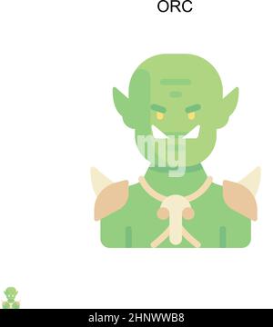 Orc Simple vector icon. Illustration symbol design template for web mobile UI element. Stock Vector