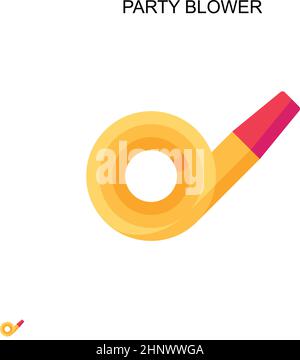 Party blower Simple vector icon. Illustration symbol design template for web mobile UI element. Stock Vector