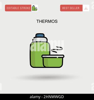 Thermos Simple vector icon. Stock Vector