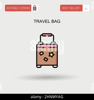 Travel bag Simple vector icon. Stock Vector