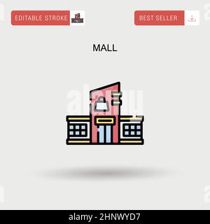 Mall Simple vector icon. Stock Vector