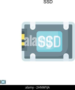 Ssd Simple vector icon. Illustration symbol design template for web mobile UI element. Stock Vector