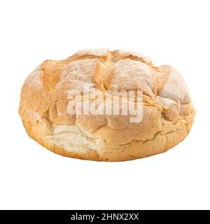 Isolated freshly baked loaf of creamy bread Stock Photo