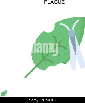 Plague Simple vector icon. Illustration symbol design template for web mobile UI element. Stock Vector