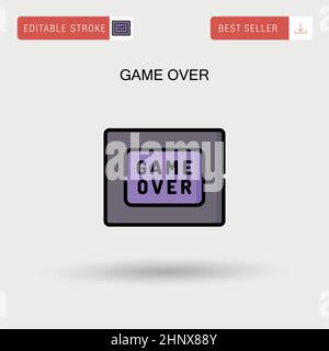 Game over Simple vector icon. Stock Vector