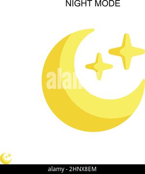 Night mode Simple vector icon. Illustration symbol design template for web mobile UI element. Stock Vector