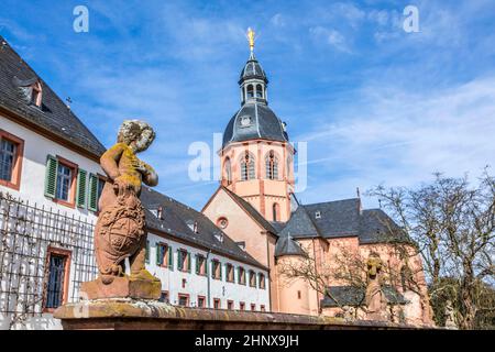 famous benedictine cloister in Seligenstadt, Germany under blue sky Stock Photo