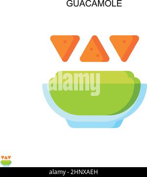 Guacamole Simple vector icon. Illustration symbol design template for web mobile UI element. Stock Vector