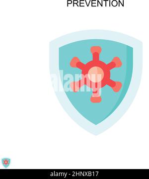 Prevention Simple vector icon. Illustration symbol design template for web mobile UI element. Stock Vector