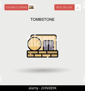 Tombstone Simple vector icon. Stock Vector