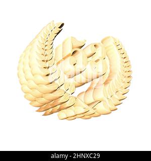 Number 53 with laurel wreath or honor wreath as a 3D-illustration, 3D-rendering Stock Photo