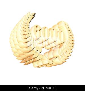 Number 6000 with laurel wreath or honor wreath as a 3D-illustration, 3D-rendering Stock Photo