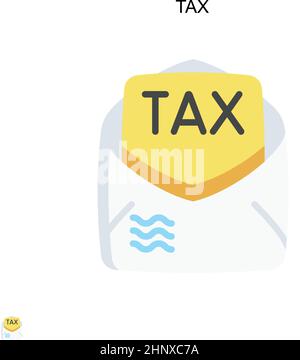 Tax Simple vector icon. Illustration symbol design template for web mobile UI element. Stock Vector