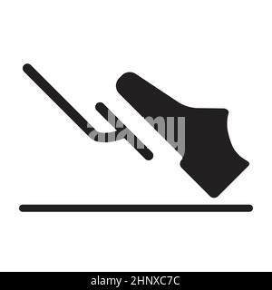 car brake pedal icon vector car auto service, repair concept for graphic design, logo, website, social media, mobile app, UI illustration Stock Vector
