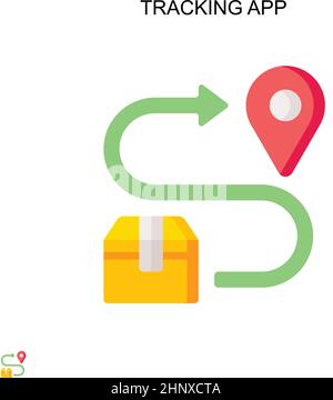 Tracking app Simple vector icon. Illustration symbol design template for web mobile UI element. Stock Vector