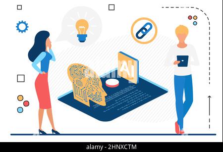 Machine learning, AI automated system, artificial intelligence ...