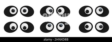 Googly Eyes Plastic Eye Self Adhesive Funny Toy Doll Moving Eyeball And  Goofy Fool Look Realistic 3d Isolated Vector Set Stock Illustration -  Download Image Now - iStock
