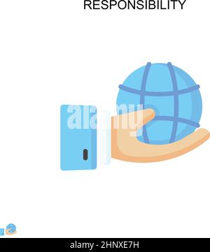 Responsibility Simple vector icon. Illustration symbol design template for web mobile UI element. Stock Vector