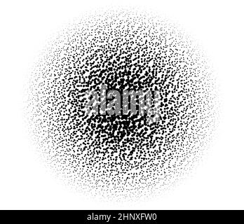 Random circles, dots halftone pattern. Pointillist, pointillism background. Stipple and stipping dotted texture Stock Vector