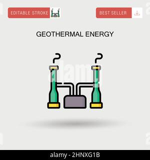 Geothermal energy Simple vector icon. Stock Vector