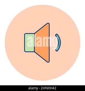 Minimum volume sound music vector on black background icon. Graph ...